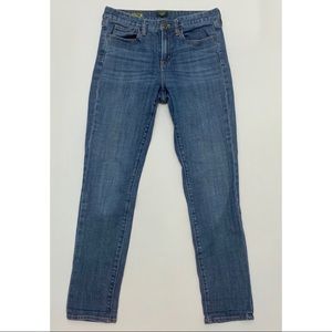 J. Crew Toothpick Skinny Jeans Medium Wash 28 Blue